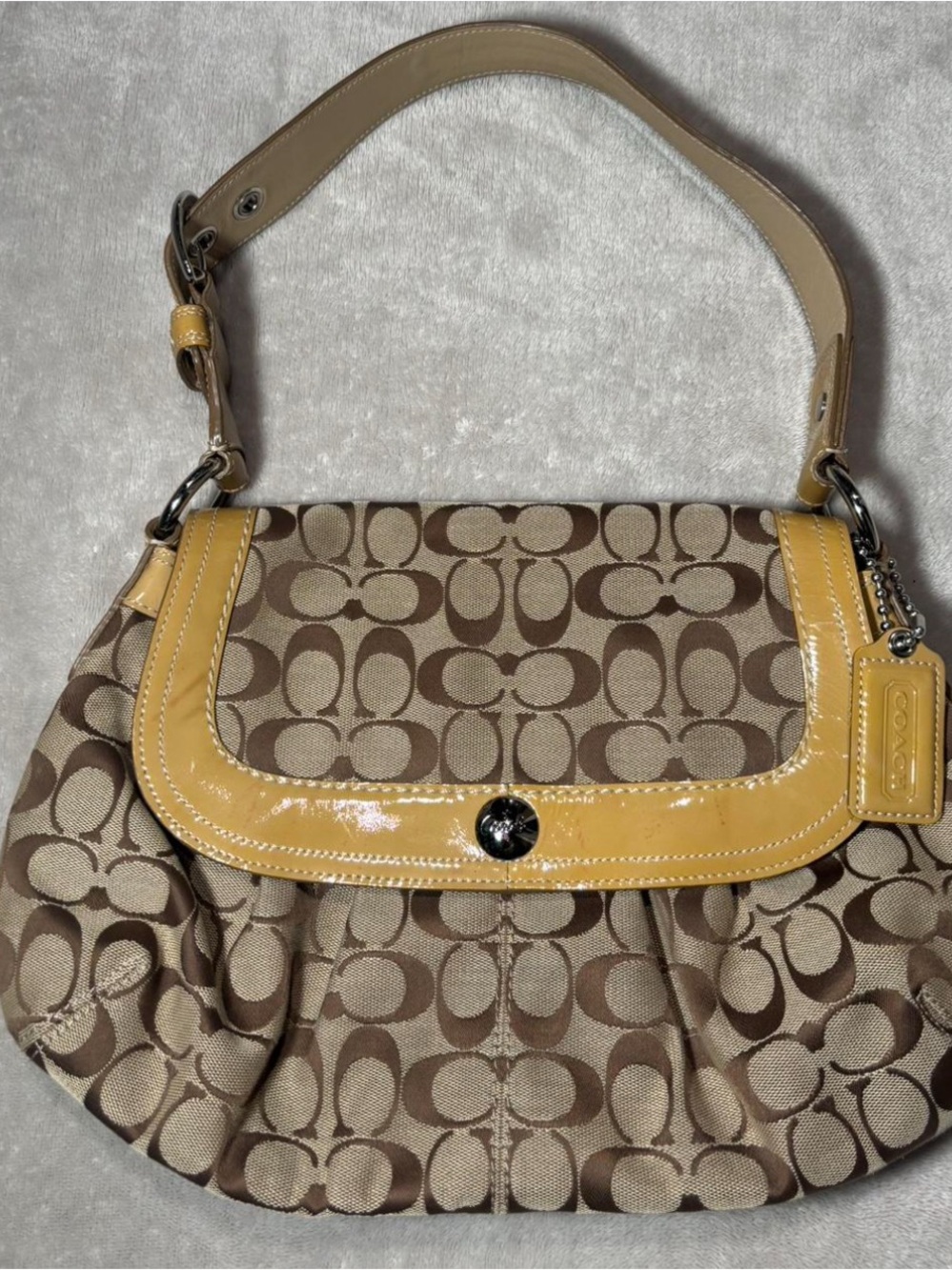 Coach Soho Hobo Signature Pleated shoulder bag